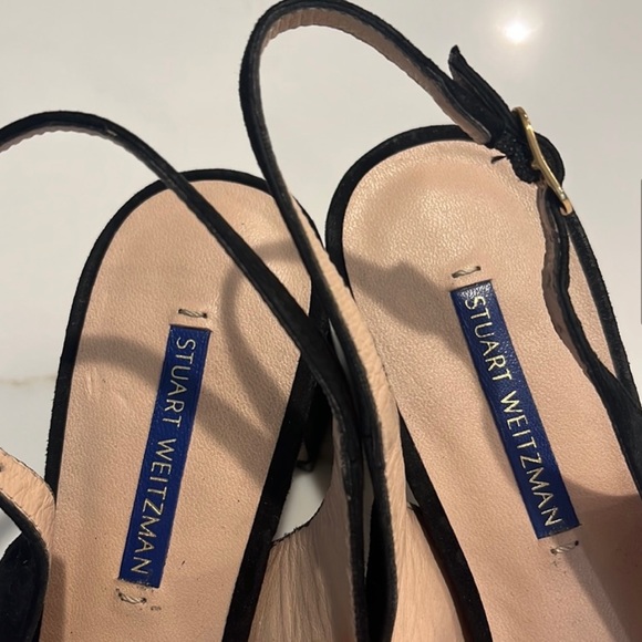 STUART WEITZMAN Loraina Leather Slingback
Pumps Black size 10.5 - Picture 6 of 13